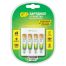 Зарядное устройство GP Е411 + 4шт акк. AAА (HR03) 1000mAh (USB)