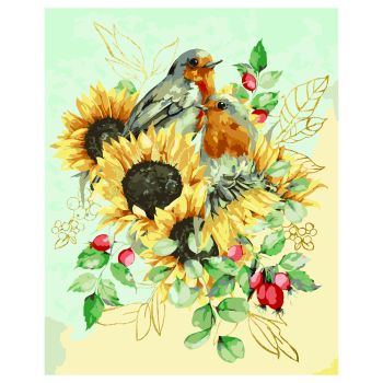 Картина по номерам на холсте ТРИ СОВЫ 