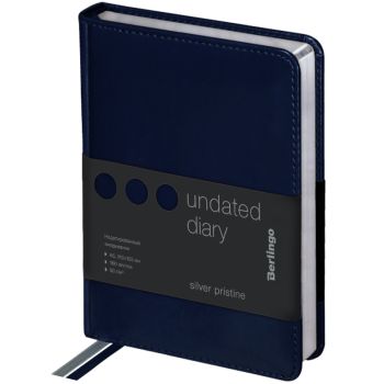 Ежедневник недатированный, А6, 160л., кожзам, Berlingo 