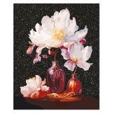 Картина по номерам на холсте с глиттером ТРИ СОВЫ "Натюрморт", 40*50, с акриловыми красками и кистями