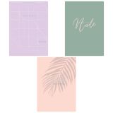 Тетрадь 80л., А4, клетка GreenwichLine "Нюдовый", матовая ламинация, тиснение фольгой, 70г/м2