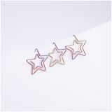 Скрепки фигурные 25мм, MESHU "Stars", 6шт., пакет с европодвесом