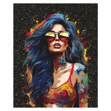 Картина по номерам на холсте с глиттером ТРИ СОВЫ "Драйв", 40*50, с акриловыми красками и кистями