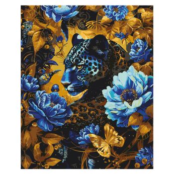 Картина по номерам на холсте с глиттером ТРИ СОВЫ 